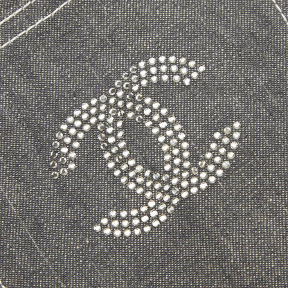 Chanel CC Logo Denim Pants 36 Gray Cotton