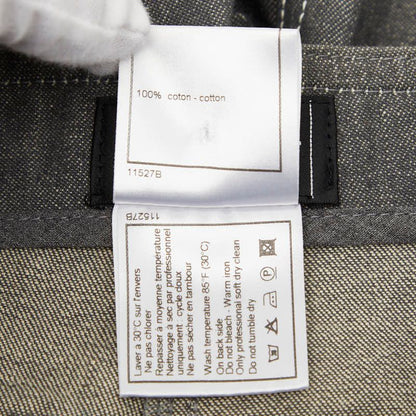 Chanel CC Logo Denim Pants 36 Gray Cotton
