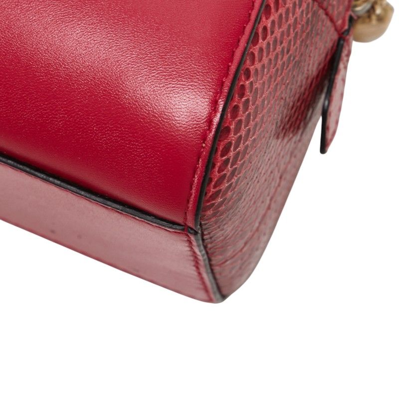 Bvlgari Serpenti Scalier 2-Way Shoulder Bag Pink Leather