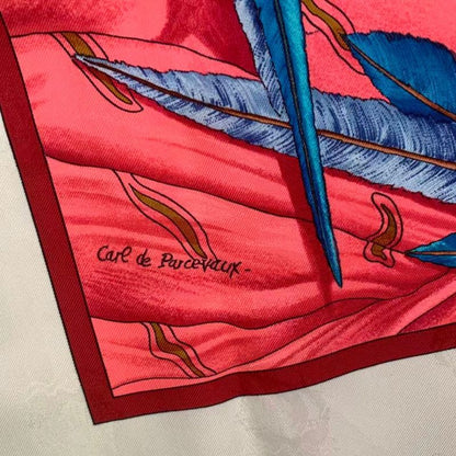 Hermes Scarf Silk Carre 90 Christophe Colomb Decouvre L'amerique 12 Octobre