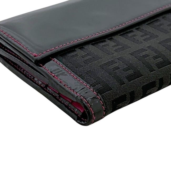 Fendi Bifold Wallet Black Pink Zucchino