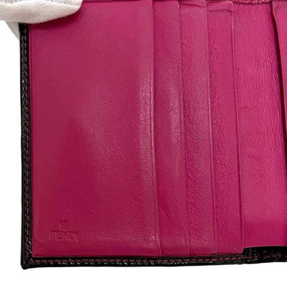 Fendi Bifold Wallet Black Pink Zucchino