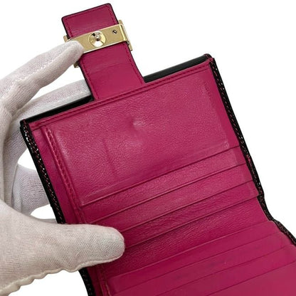 Fendi Bifold Wallet Black Pink Zucchino