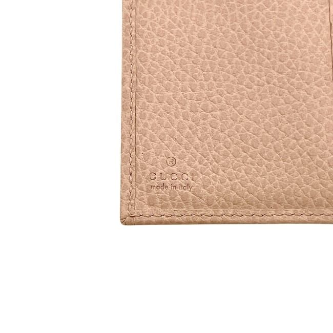 Gucci Trifold Wallet Pink Beige GG Marmont