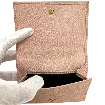 Gucci Trifold Wallet Pink Beige GG Marmont