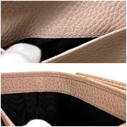 Gucci Trifold Wallet Pink Beige GG Marmont