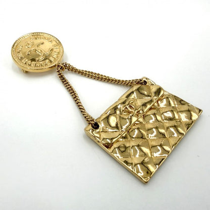 Chanel Brooch Quilted Bag Motif CC Logo Swing Coco