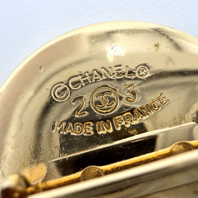 Chanel Brooch Quilted Bag Motif CC Logo Swing Coco