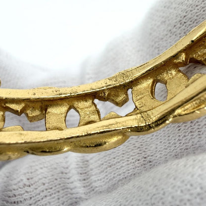 Chanel Bangle Bracelet CC Logo Coco Vintage Gold