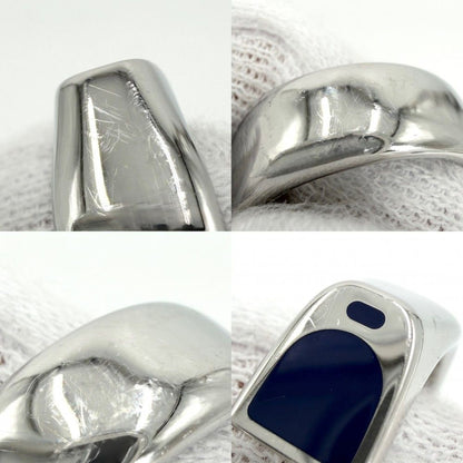 Hermes Ring Etrier Small Items 58 Silver X Navy