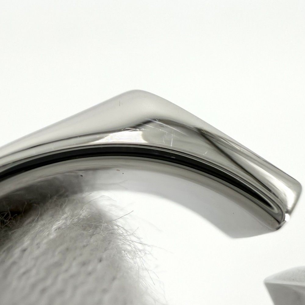 Hermes Ring Etrier Small Items 58 Silver X Navy