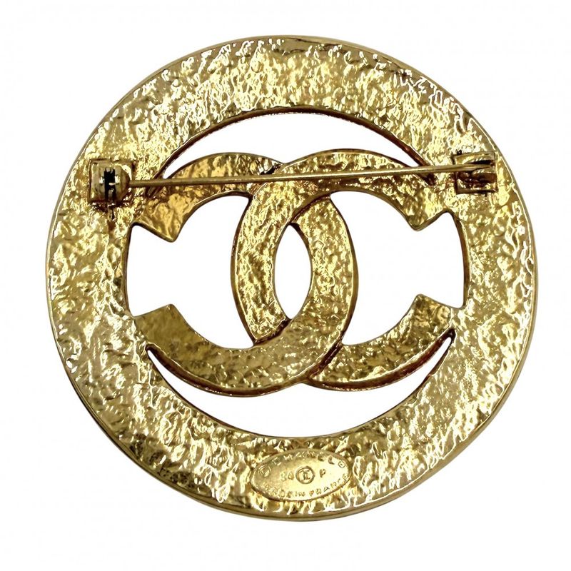 Chanel Brooch CC Logo Round Circle Vintage