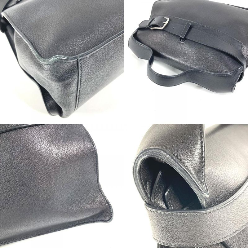 Hermes Handbag Etri Belt Leather Black X