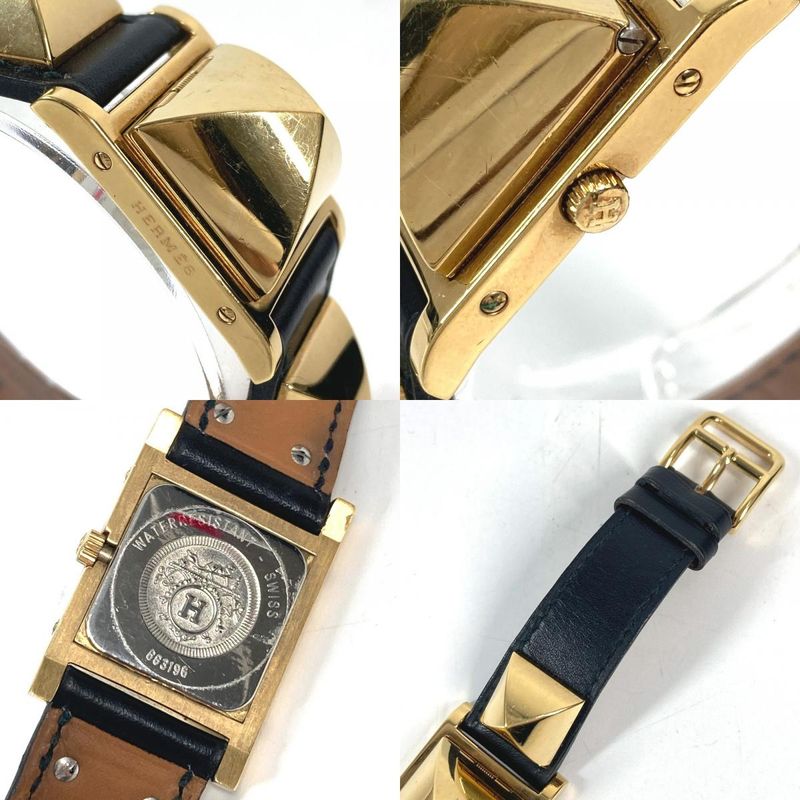Hermes Watch Medle Leather Black X