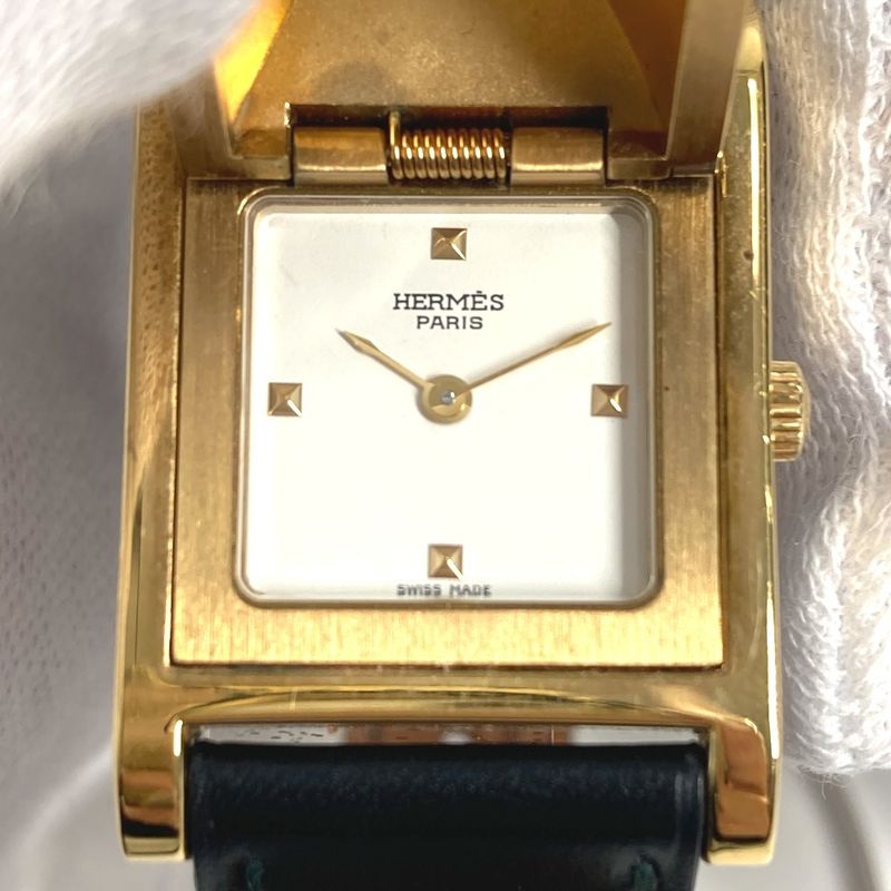 Hermes Watch Medle Leather Black X