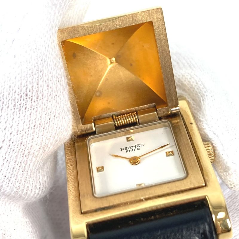 Hermes Watch Medle Leather Black X