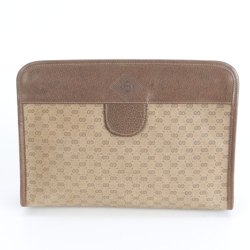 Gucci Vintage Micro GG Leather Clutch Pouch