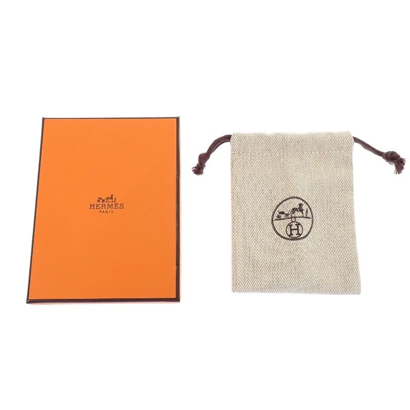 Hermes Sur Mer PM Earrings Metal Buffalo Horn Brown Gold