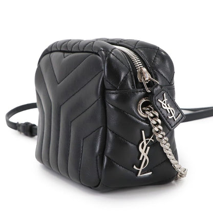 Saint Laurent Lou Bowling Mini Chain Shoulder Bag Leather Black Loulou And