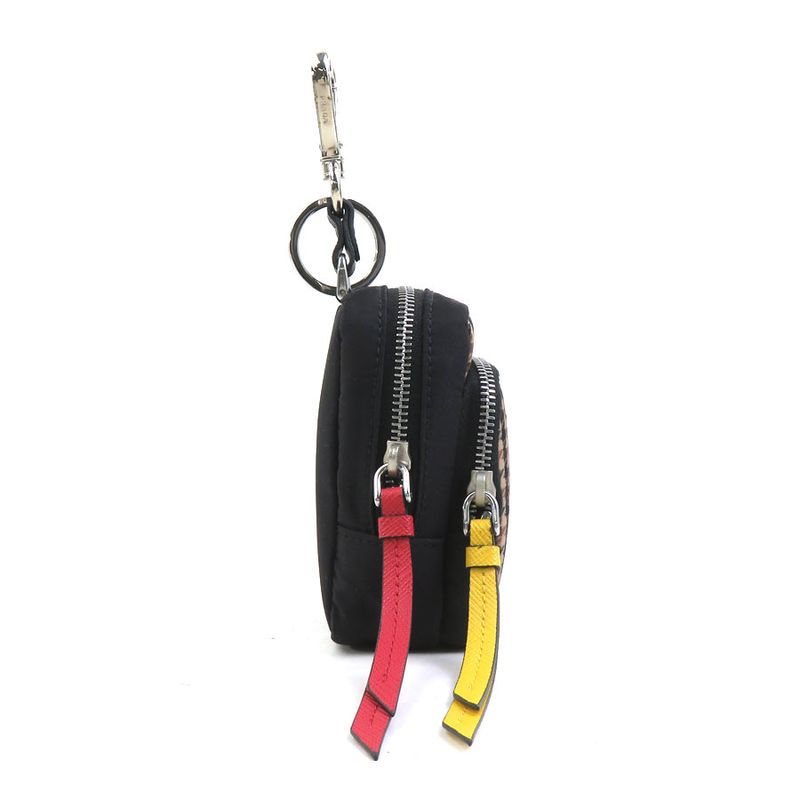 Prada Pouch Nylon Black Brown X Black