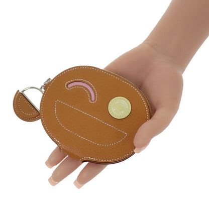 Hermes In The Loop Wink Coin Case Leather Caramel Mauve Brown