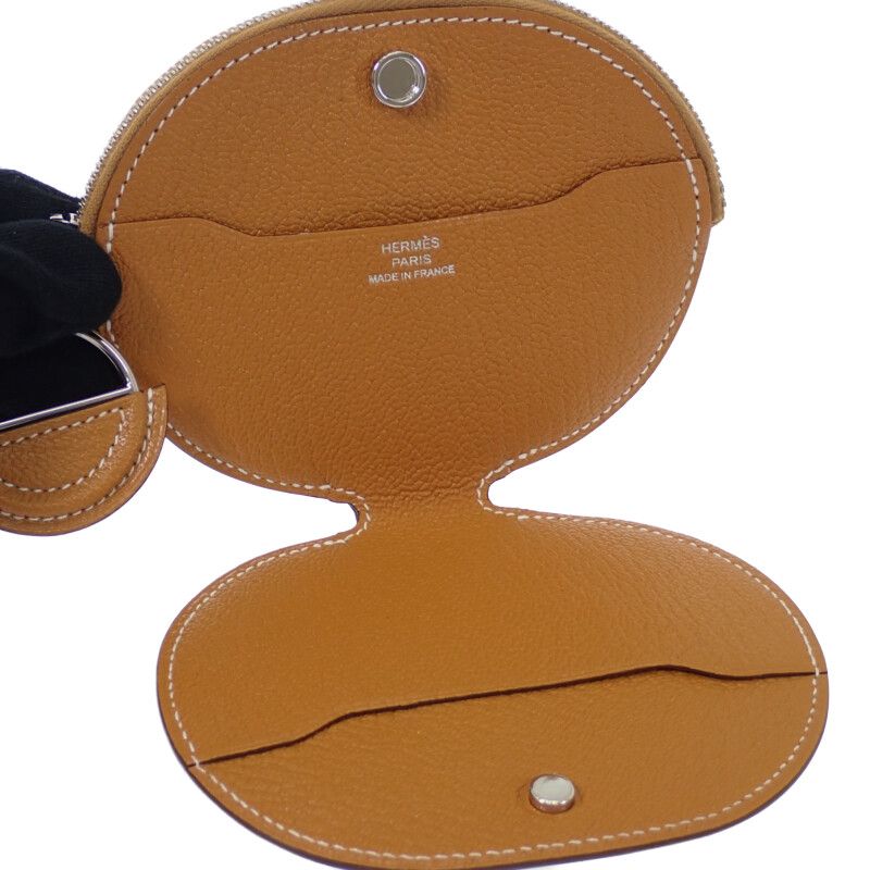 Hermes In The Loop Wink Coin Case Leather Caramel Mauve Brown