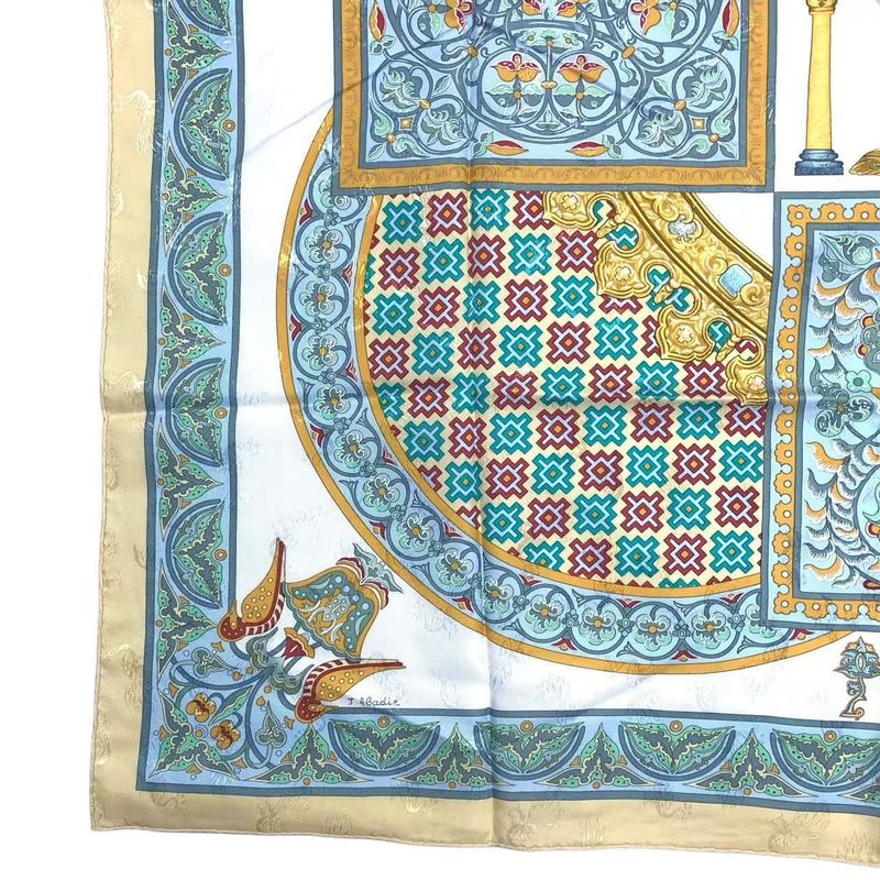 Hermes Scarf Carre 90 Ciels Byzantins Byzantine Sky Silk