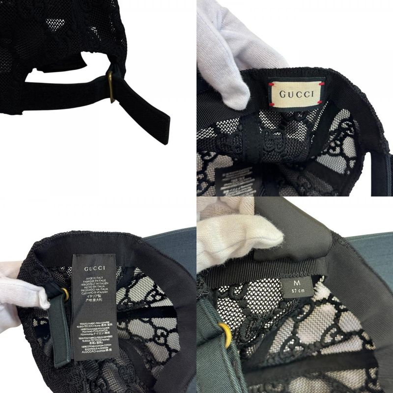 Gucci Hat Cap Nylon Black
