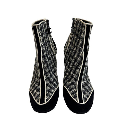 Chanel Short Boots Tweed