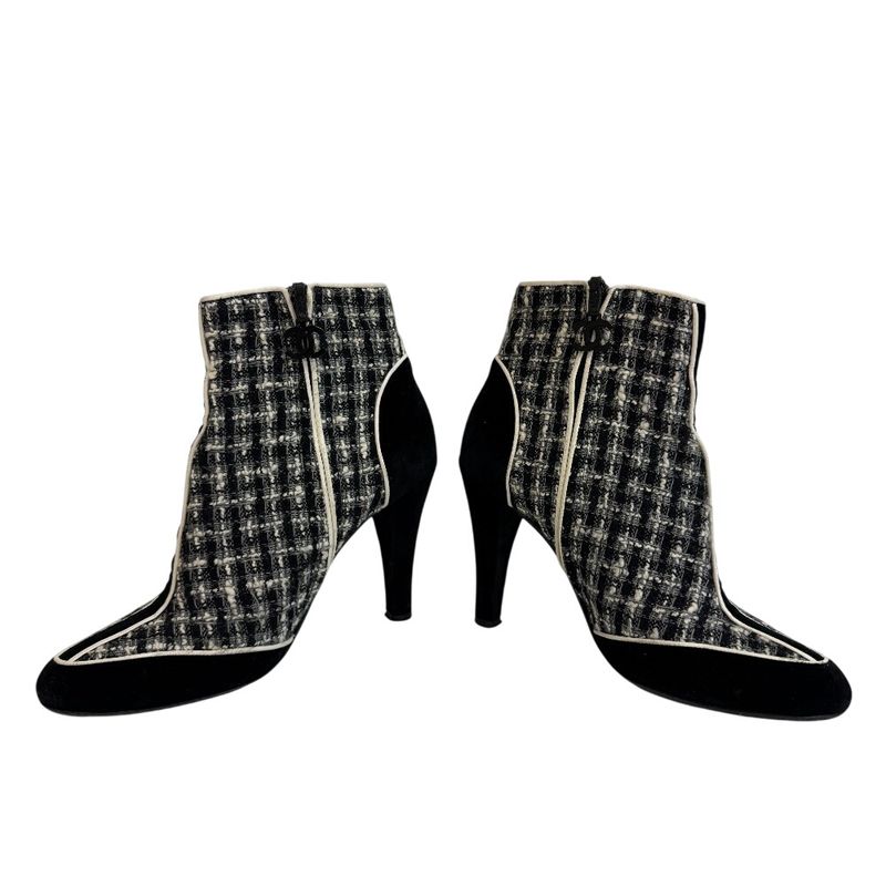Chanel Short Boots Tweed