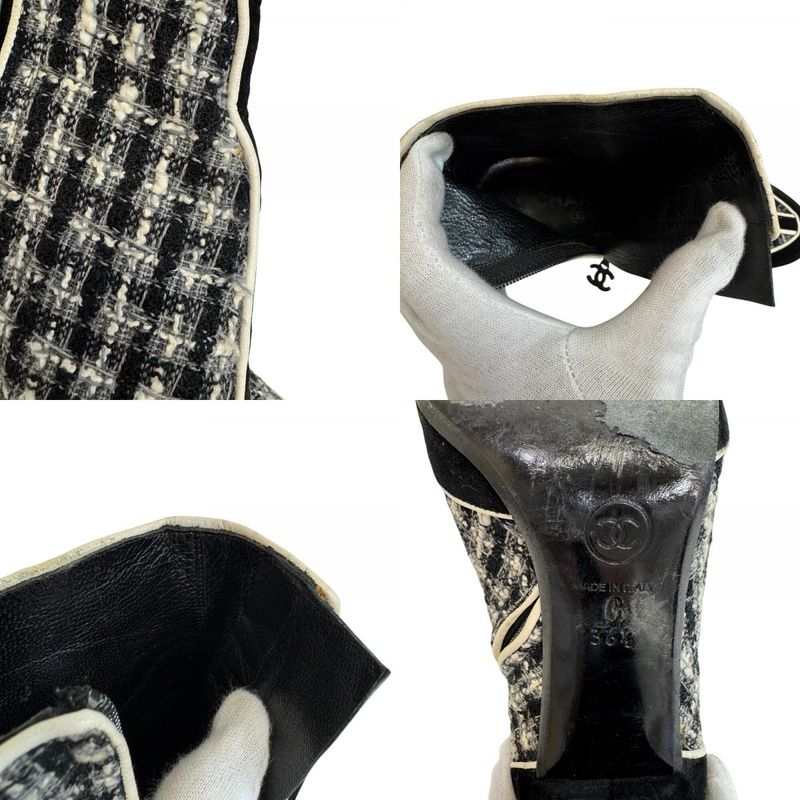 Chanel Short Boots Tweed