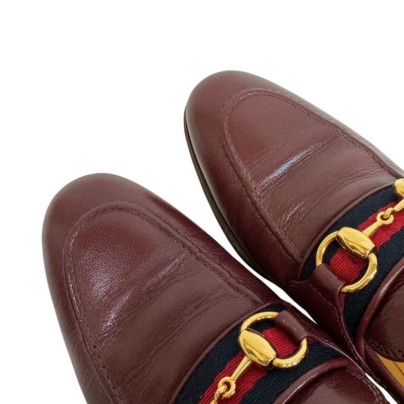 Gucci Horsebit Loafers Leather Red Wine Red