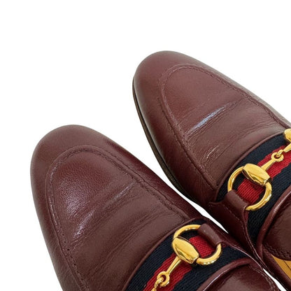 Gucci Horsebit Loafers Leather Red Wine Red