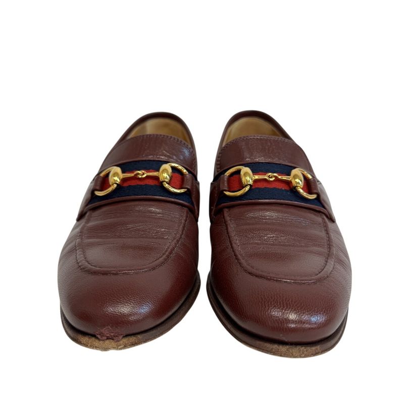 Gucci Horsebit Loafers Leather Red Wine Red