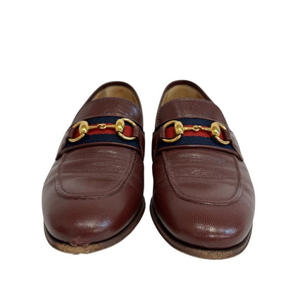 Gucci Horsebit Loafers Leather Red Wine Red