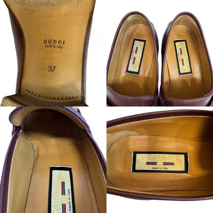 Gucci Horsebit Loafers Leather Red Wine Red