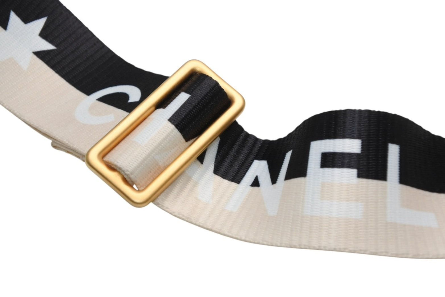 Chanel Choco Bar Shoulder Bag CC Logo Lambskin Quilted Ivory Gold — view 5