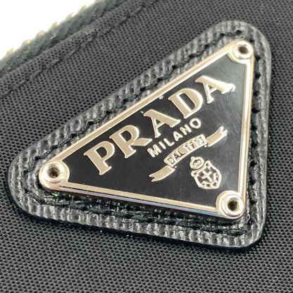 Prada Tessuto Nylon Zip Around Compact Wallet Black