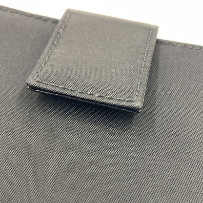 Prada Tessuto Nylon Zip Around Compact Wallet Black