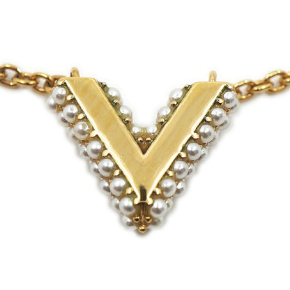 Louis Vuitton Mark Collier Essential Lou Metal Pearl Gold Necklace