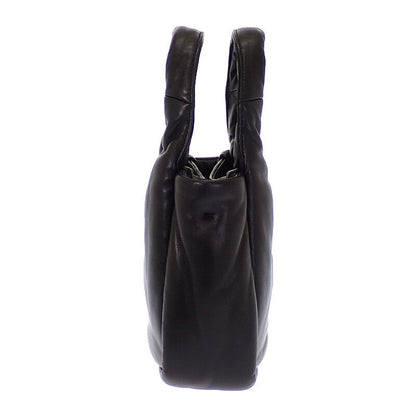 Prada Padded Mini Handbag Leather Black Silver