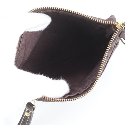 Louis Vuitton Monogram Mini Lin Pochette Ebene Pouch