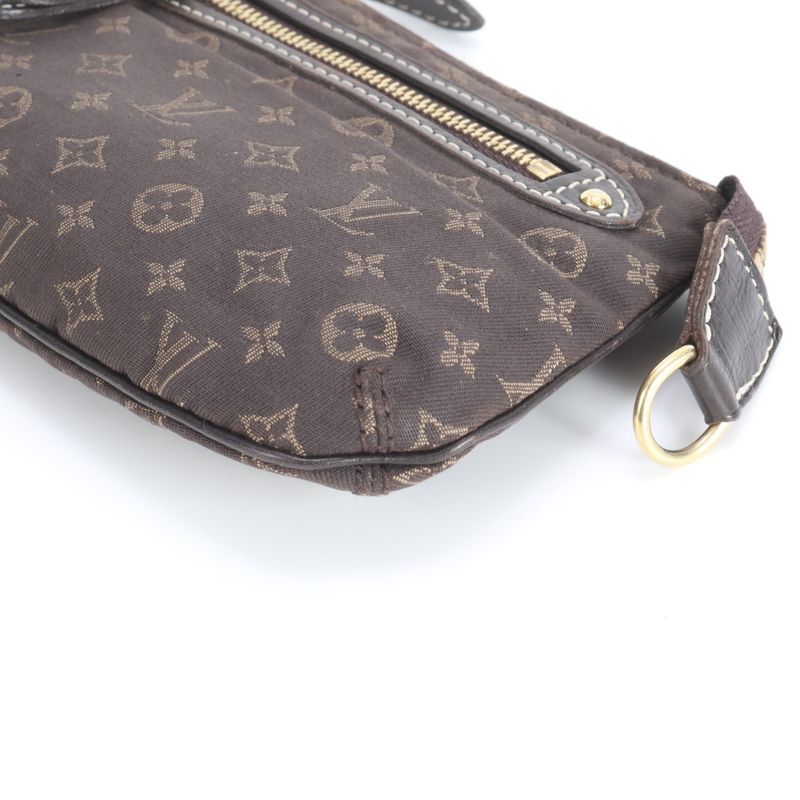 Louis Vuitton Monogram Mini Lin Pochette Ebene Pouch