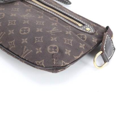 Louis Vuitton Monogram Mini Lin Pochette Ebene Pouch