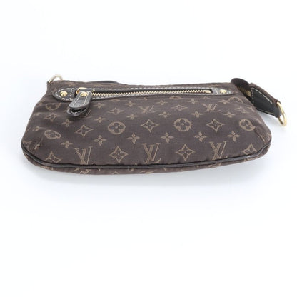 Louis Vuitton Monogram Mini Lin Pochette Ebene Pouch