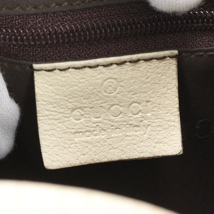 Gucci Jackie 001 Leather Canvas Shoulder Bag Tote