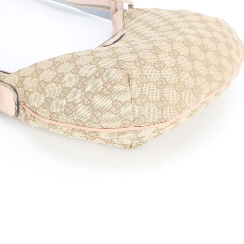 Gucci GG Canvas Leather Shoulder Bag Crossbody Hand Tote