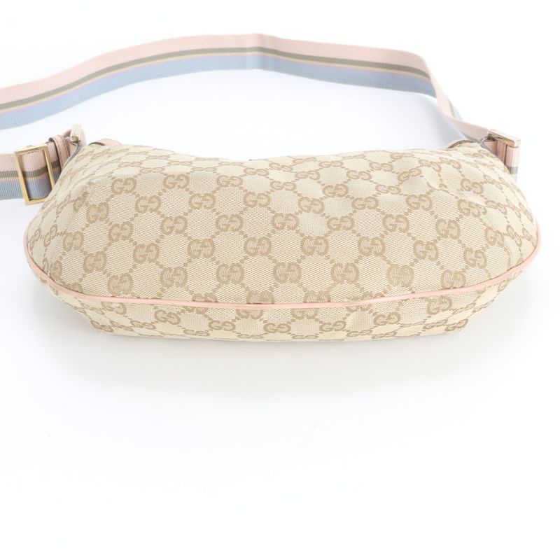 Gucci GG Canvas Leather Shoulder Bag Crossbody Hand Tote