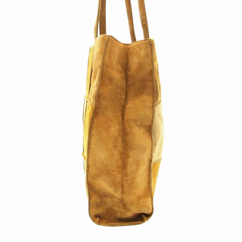 Chanel Chocolate Suede Patchwork Tote Beige