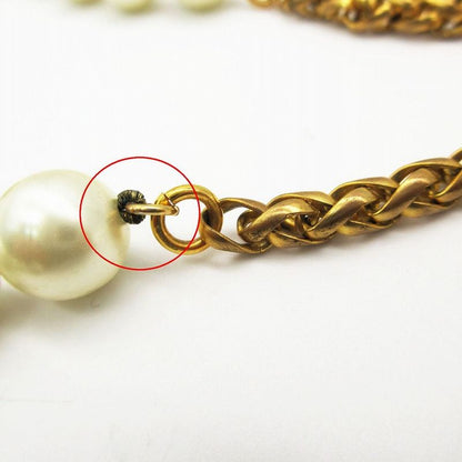 Chanel Vintage Pearl Gold Long Chain Necklace